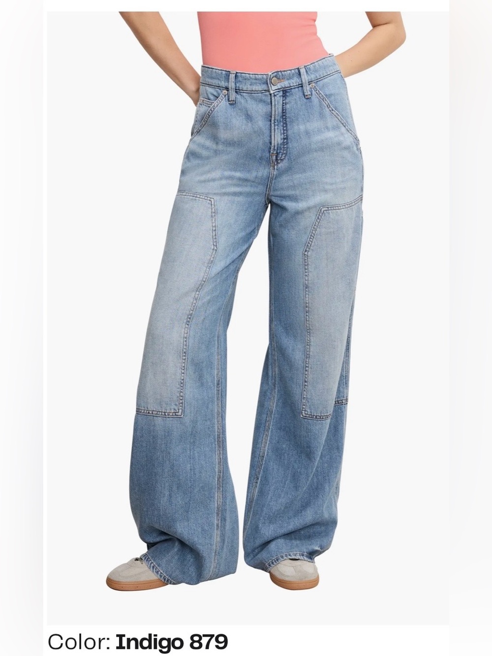 Good American Indigo 879 Wide-Leg Flare Jeans